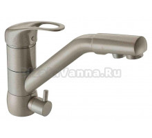 Смеситель Zorg Clean Water ZR 400 KF-12 серый беж для кухонной мойки