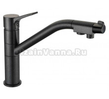 Смеситель Zorg Clean Water ZR 401 KF черный металлик для кухонной мойки