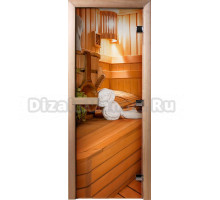Дверь для бани и сауны Банные штучки 32672 В бане 190х70