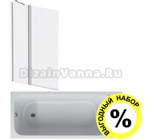 Акриловая ванна AM.PM Sense W75A-150-070W-KL 150х70 см + шторка на ванну