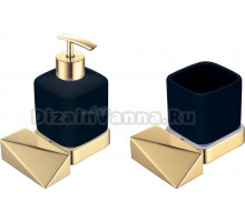 Набор Boheme Дозатор New Venturo 10317-G-B + Стакан New Venturo 10314-G-B