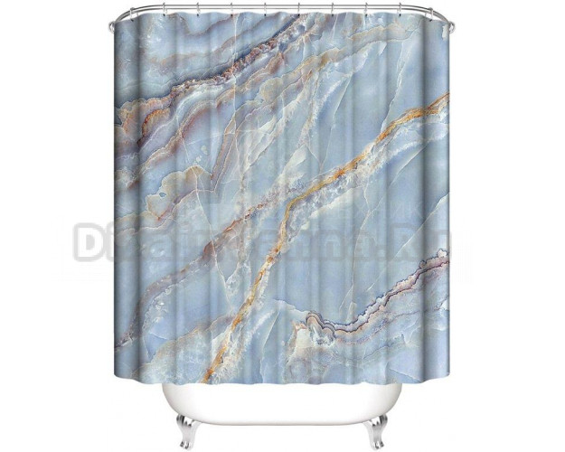 Штора для ванной Carnation Home Fashions Marble 180x200 blue dizainvanna.ru