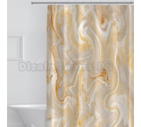 Штора для ванной Carnation Home Fashions Marble 180x200 gold