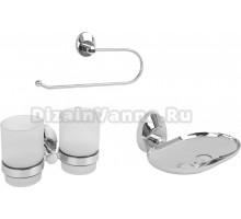 Набор Fixsen Europa Стакан FX-21807 + Мыльница FX-21809B + Полотенцедержатель FX-21811A