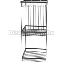 Полка Fora Connect FOR-DIM093B 3-ярусная, угловая