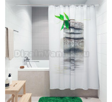 Штора для ванной Fora PH55 180х200 см, бамбук на камне