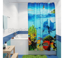 Штора для ванной Fora PH14 180х180 см, кораллы