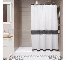 Штора для ванной Fora FOR-STN204BL 180x180, белая/темно-серая