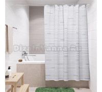 Штора для ванной Fora FOR-BRK205W 180x180, белая/серая