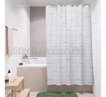 Штора для ванной Fora FOR-BRK205W 180x180, белая/серая