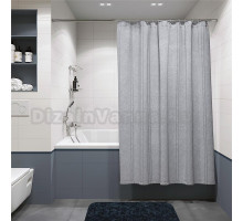 Штора для ванной Fora FOR-MIR208SIL 180x200, серая