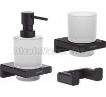 Набор Hansgrohe AddStoris Стакан 41749670 + Дозатор 41745670 + Крючок 41755670 матовый черный