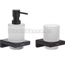 Набор Hansgrohe AddStoris Стакан 41749670 + Дозатор 41745670, матовый черный