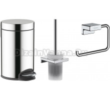 Набор Hansgrohe AddStoris Держатель туалетной бумаги 41771000 + Ершик 41752000 + Мусорное ведро 41775000
