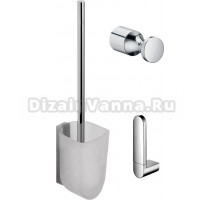 Набор Keuco Ершик Elegance new 11669 019000 + Крючок Elegance new 11614 + Держатель для запасных рулонов Elegance new 11663 хром
