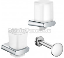 Набор Keuco Дозатор Elegance new 11652 хром + Стакан Elegance new 11650 019000 хром + Крючок Elegance new 11616 010000