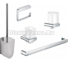 Набор Keuco Elegance new Ершик + Дозатор + Стакан + Полотенцедержатель + Держатель туалетной бумаги