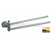 Полотенцедержатель двойной Inda Raffaella A32150CD, хром/золото