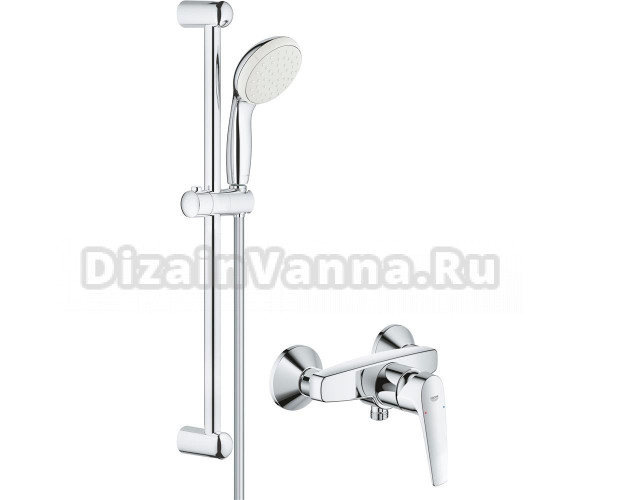 Душевой комплект Grohe BauFlow 23632000 смеситель + душевой гарнитур dizainvanna.ru