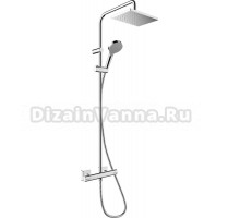Душевая стойка Hansgrohe Vernis Shape 26319000 Showerpipe 230 1jet Green с термостатом, хром