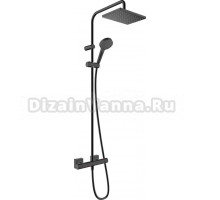 Душевая стойка Hansgrohe Vernis Shape 26286670 Showerpipe 230 1jet с термостатом, черный