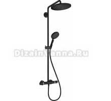 Душевая стойка Hansgrohe Croma Select S 280 1jet 26890670 с термостатом, матовый черный