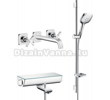 Душевой комплект Hansgrohe Ecostat Select 13141000 + Raindance Select E 150 27857000 + Axor Citterio E 36107000 + 10303180