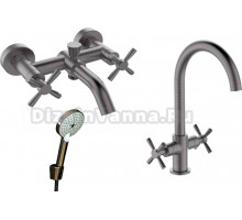 Душевой комплект Orange Mia M34-381gr графит