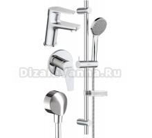 Душевой комплект STWORKI by Damixa Дублин HFDB75000 + HFDB02100 + HFDB91000 С ВНУТРЕННЕЙ ЧАСТЬЮ + 27454000