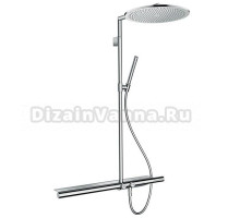 Душевая система Axor Showerpipe 27984820, с термостатическим смесителем, шлифованный никель