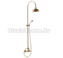 Душевая система Cisal Arcana Royal смеситель для душа, верхний душ Easy Clean, ручной душ с держателем и шлангом, золото