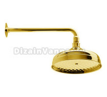 Верхний душ Cisal Shower D210 мм Easy Clean с настенным держателем L270 мм, золото