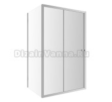 Душевая дверь Omnires Bronx S2050140CRTR 140 x 185 см раздвижная, стекло прозрачное, хром