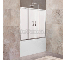 Шторка на ванну BelBagno Unique VF-2-150/180-140-M-Cr стекло матовое