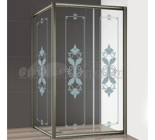 Душевой уголок Cezares Giubileo-AH-1 стекло с узором, бронза