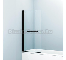 Шторка на ванну IDDIS Slide SLI5BS7i90 75х145, профиль матовый черный