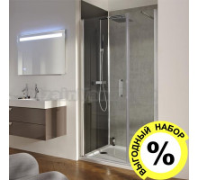 Душевая дверь в нишу Jacob Delafon Contra 100 профиль хром + душевой гарнитур