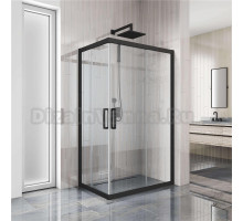 Душевой уголок Kubele DE019RC-CLN-BLMT 120х80 см, профиль матовый черный