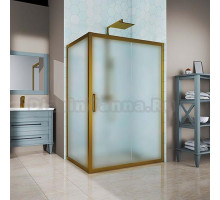 Душевой уголок Kubele DE019R-MAT-BR 120х100 см, профиль бронза