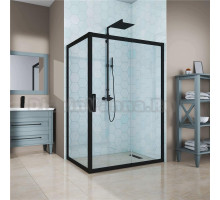 Душевой уголок Kubele DE019R-CLN-BLMT 110х80 см, профиль матовый черный