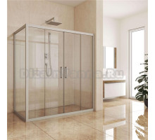 Душевой уголок Kubele DE019R4-CLN-MT 140х80 см, профиль матовый хром