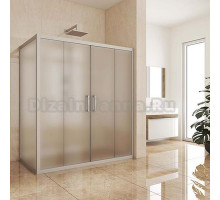 Душевой уголок Kubele DE019R4-MAT-MT 140х100 см, профиль матовый хром