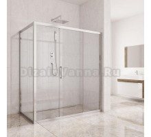 Душевой уголок Kubele DE019R3-CLN-CH 140х100 см, профиль хром