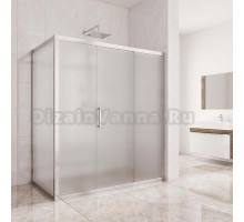 Душевой уголок Kubele DE019R3-MAT-CH 140х90 см, профиль хром