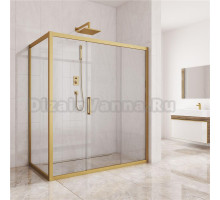 Душевой уголок Kubele DE019R3-CLN-BR 140х90 см, профиль бронза
