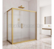 Душевой уголок Kubele DE019R3-MAT-BR 140х90 см, профиль бронза