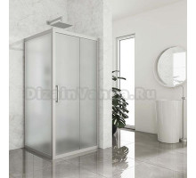 Душевой уголок Kubele DE019S-MAT-MT 105х105 см, профиль матовый хром