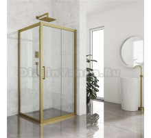 Душевой уголок Kubele DE019S-CLN-BR 90х90 см, профиль бронза