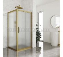Душевой уголок Kubele DE019S-MAT-BR 110х110 см, профиль бронза