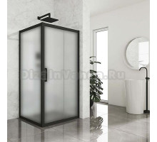 Душевой уголок Kubele DE019S-MAT-BLMT 105х105 см, профиль матовый черный